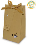 Gift/Favour Bag Heart Pearl Gold (pack 5pcs) - Gift Boxes / Bags